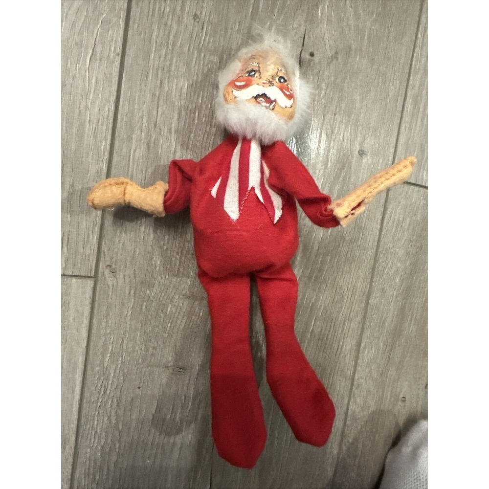 Vintage Annalee Doll Santa‎ Claus Dark Peach Mittens